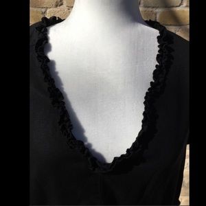 Zara Black Mini Dress w/ Ruffles